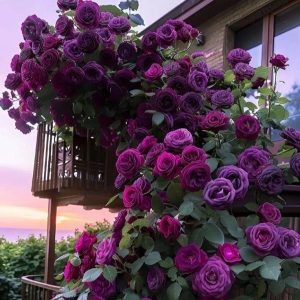 Роза Плетистая Плум Пэшн купить по цене от 610р. в интернет-магазине «Посадика» с доставкой почтой в в Пушкиное и по всей России – [изображение №1].